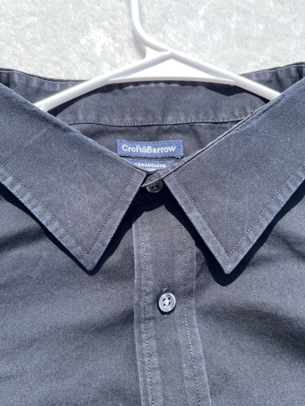 Croft & Barrow Men’s Black Button Down Dress Shirt 20 34/35 Classic Fit - Picture 2 of 13